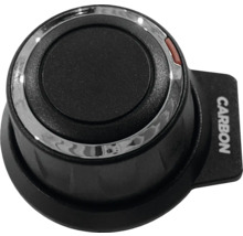 Buton rotativ din carbon cu inel cromat