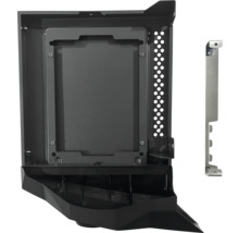 Carcasă din oțel negru cu decupaj și consolă de montare