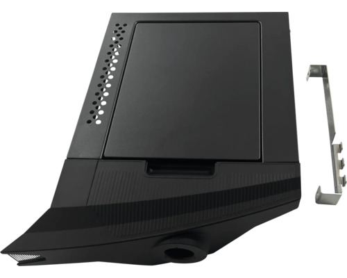 Rezervor negru pentru peleți cu material de fixare pentru sobă pe peleți