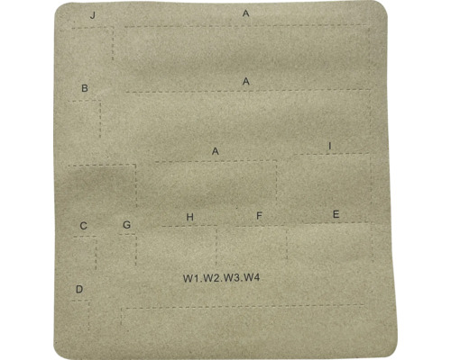 Șablon cu diferite forme și litere pentru utilizare ca șablon artizanal