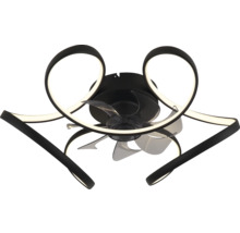 Ventilator de tavan cu iluminare LED integrată și mai multe pale ale rotorului