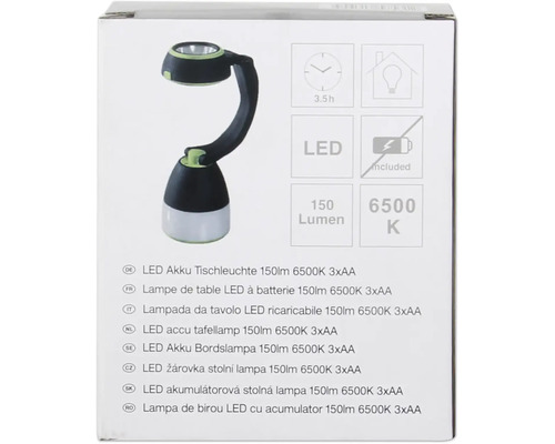 Ambalaj lampă de birou cu LED și acumulator, 150 lumeni și 6500 Kelvin