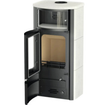 Șemineu cu ușa deschisă pentru arderea lemnului