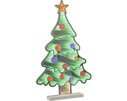 Brad decorativ de Crăciun cu iluminare LED și stea