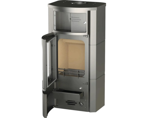 Șemineu cu ușa deschisă.