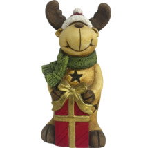 Figurină decorativă elan cu cadou și fular