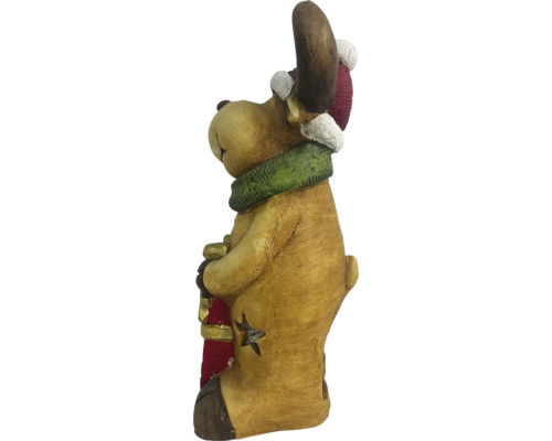 Figurină decorativă ren cu fular și căciulă