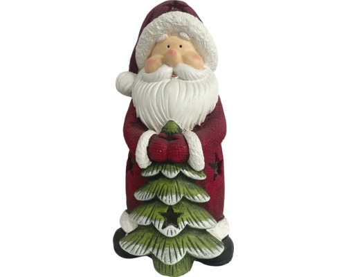 Figurină Moș Crăciun cu brad