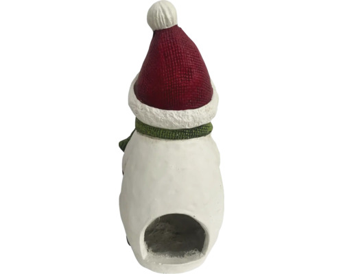 Figurină decorativă om de zăpadă cu suport pentru lumânare tip pastilă