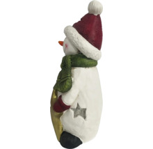 Figurină om de zăpadă cu căciulă și fular ca decorațiune de Crăciun