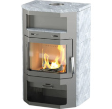 Șemineu cu geam și foc de lemne