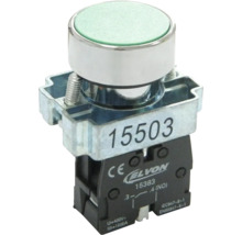Buton cu buton verde și montură argintie