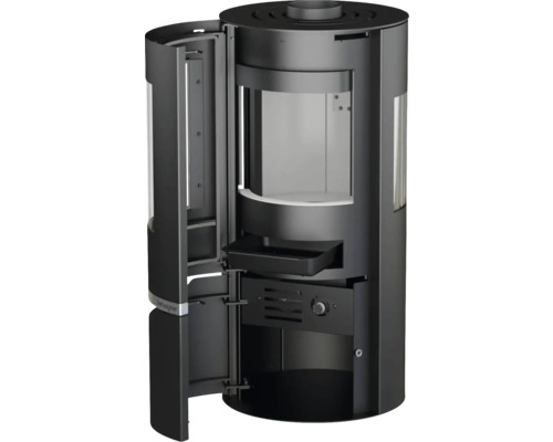 Șemineu cu compartiment deschis și fereastră de vizionare