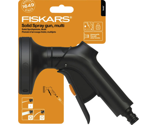 Pistol de pulverizare multifuncțională Fiskars Solid în ambalaj