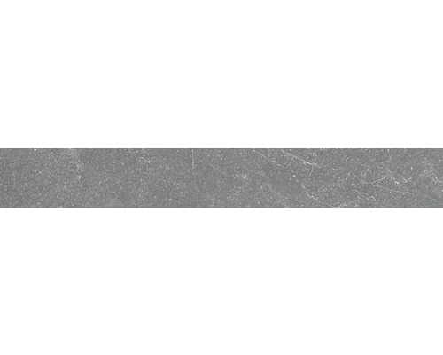 Plintă porțelanată Stoneline Anthracite 8x60 cm Placă ceramică gri cu suprafață mată