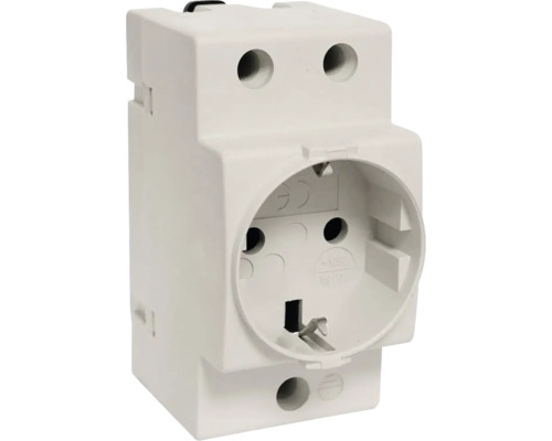 Priză simplă cu împământare Elvon 16A 230 V AC pentru tablou electric cu șină DIN Inserție priză pentru instalații electrice
