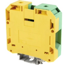 Bornă de trecere galbenă și verde pentru instalații electrice