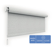 Rulou gri din material structurat cu mecanism cu lanț, compatibil cu SMART HOME by hornbach.