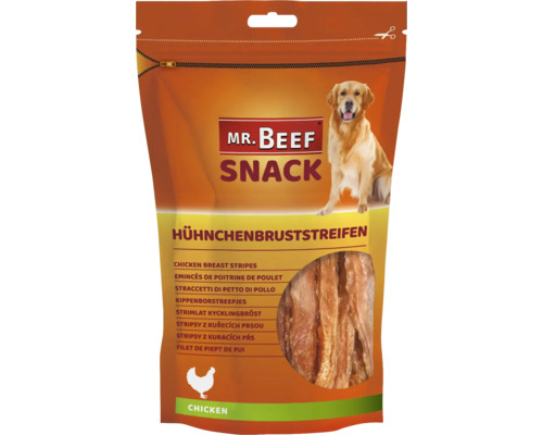 Mr. Beef Snack fâșii piept de pui pachet pentru câini