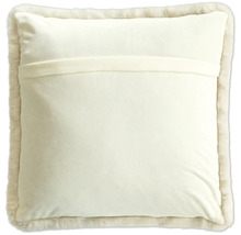 Pernă pătrată cu margine de blană