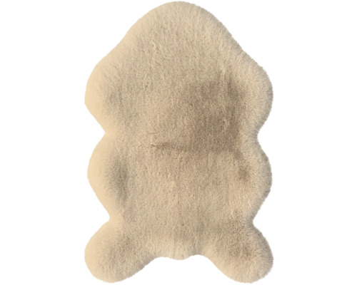 Covor blană lavabil Romance Premium Shape bej nisipiu 60x90 cm Covor din imitație de blană