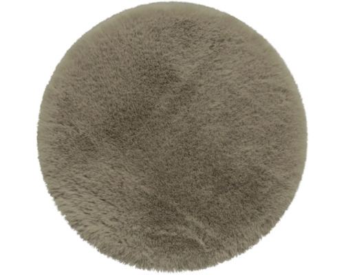 Covor rotund din imitație de blană