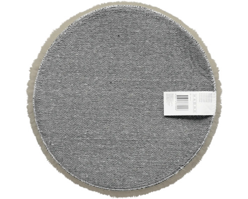 Covor rotund cu etichetă pe spate