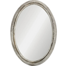 Oglindă ovală cu ramă din lemn