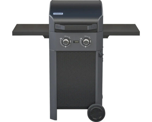 Grătar electric Tenneker Carbon 2 arzătoare 2300 W suprafață de gătit 48x42 cm incl. mese laterale, tavă de colectare grăsime