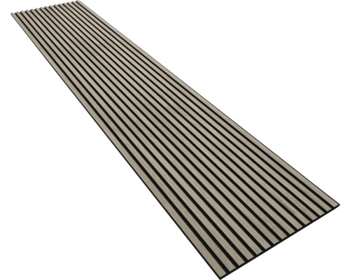 Panou riflaj acustic stejar gri furniruit 18x560x2600 mm Panou din lemn cu lamele pentru placarea pereților sau a tavanelor