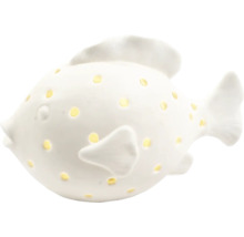 Decorațiune cu LED pește porțelan 18x11x12 cm