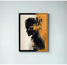 Tablou portret înrămat cu siluetă neagră