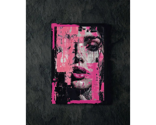 Pictură cu chip abstract de femeie