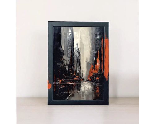 Pictură înrămată cu peisaj urban