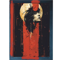 Imagine înrămată cu portret abstract al unei femei