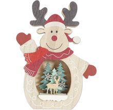 Elan decorativ din lemn cu motive de Crăciun ca decorație de Crăciun