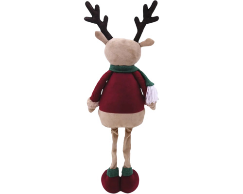 Elan decorativ cu coarne, eșarfă și cizme ca decorațiune de Crăciun