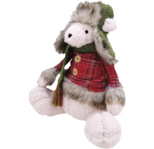 Păpușă decorativă din material textil cu căciulă și fular