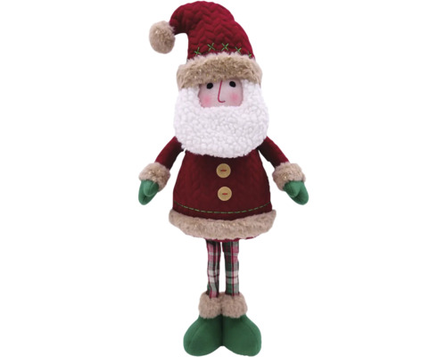 Figurină Moș Crăciun Lafiora H 52 cm Figurină decorativă Moș Crăciun cu căciulă roșie, barbă albă și pantaloni verzi în carouri