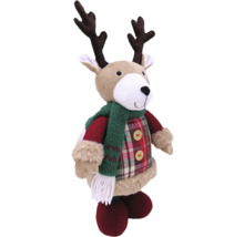 Figurină decorativă ren cu eșarfă și coarne