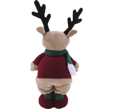 Figurină ren din pluș cu fular și coarne