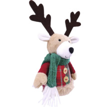 Figurină decorativă ren cu eșarfă și coarne