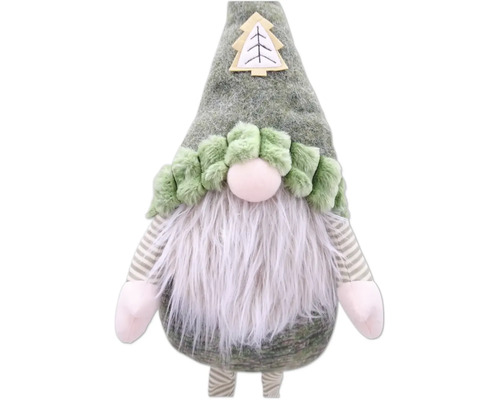 Spiriduș decorativ de Crăciun cu barbă și căciulă