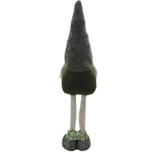 Gnom decorativ cu picioare în dungi și pălărie mare