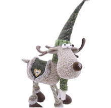 Elan decorativ cu pălărie, coarne și fular ca decorațiune de Crăciun