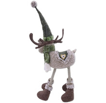 Ornament decorativ de Crăciun ren cu căciulă și fular