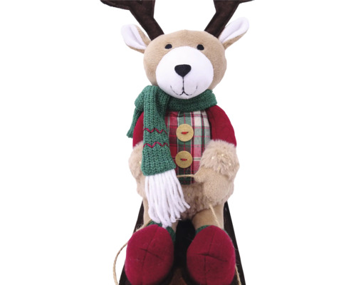 Reni decorativ de pluș ca decorațiune de Crăciun