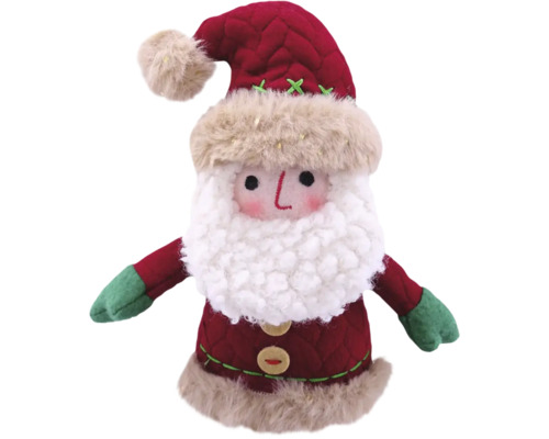 Figurină Moș Crăciun Lafiora H 17 cm Moș Crăciun decorativ din material textil cu căciulă și barbă