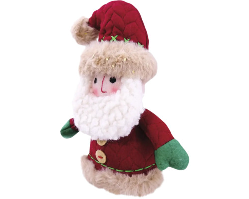 Figurină decorativă Moș Crăciun cu căciulă roșie și barbă albă