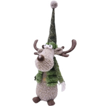 Ren decorativ cu căciulă, ca decorațiune de Crăciun